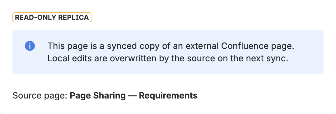 The byline dialog naming the source page